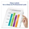 Print And Apply Index Maker Clear Label Sheet Protector Dividers With White Tabs, 5-Tab, 11 X 8.5, White, 1 Set - Image 3