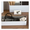 Fusion Double-Sided Business Card Holder, Holds 2.25 X 4 Cards, Polypropylene, Gray/white - Image 2