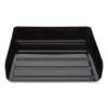 Side-Load Stackable Plastic Document Tray, 1 Section, Legal-Size, 15.06 X 9.72 X 3.01, Black, 2/pack