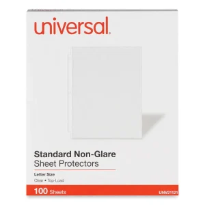 Standard Sheet Protector, Standard, 8.5 x 11, Clear, Non-Glare, 100/Box