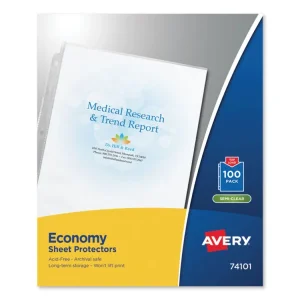 Top-Load Sheet Protector, Economy Gauge, Letter, Semi-Clear, 100/box