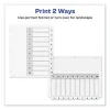 Customizable TOC Ready Index Black and White Dividers, 12-Tab, 1 to 12, 11 x 8.5, 1 Set - Image 2