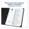 Customizable TOC Ready Index Black and White Dividers, 12-Tab, 1 to 12, 11 x 8.5, 1 Set - Image 3