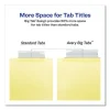 Insertable Big Tab Dividers, 5-Tab, Double-Sided Gold Edge Reinforcing, 11 x 8.5, Buff, Clear Tabs, 1 Set - Image 2
