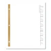 Insertable Big Tab Dividers, 8-Tab, Double-Sided Gold Edge Reinforcing, 11 x 8.5, White, Clear Tabs, 1 Set - Image 2