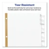 Insertable Big Tab Dividers, 8-Tab, Double-Sided Gold Edge Reinforcing, 11 x 8.5, White, Clear Tabs, 1 Set - Image 3
