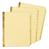 Preprinted Laminated Tab Dividers with Gold Reinforced Binding Edge, 12-Tab, Jan. to Dec., 11 x 8.5, Buff, 1 Set - Image 2