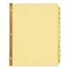 Preprinted Laminated Tab Dividers with Gold Reinforced Binding Edge, 12-Tab, Jan. to Dec., 11 x 8.5, Buff, 1 Set