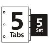 Print and Apply Index Maker Clear Label Dividers, Copiers, 5-Tab, 11 x 8.5, White, 5 Sets - Image 2