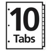 Table 'n Tabs Dividers, 10-Tab, 1 to 10, 11 x 8.5, White, White Tabs, 1 Set - Image 2
