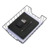 Wire Metal Letter Tray, 1 Section, Letter Size Files, 10" x 14.13" x 3", Black - Image 3