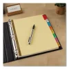 Insertable Big Tab Dividers, 8-Tab, Double-Sided Gold Edge Reinforcing, 11 x 8.5, Buff, Assorted Tabs, 1 Set - Image 3
