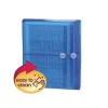 Poly String and Button Interoffice Envelopes, Open-Side (Horizontal), 9.75 x 11.63, Transparent Blue, 5/Pack - Image 3