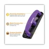 12-Sheet Ez Squeeze Three-Hole Punch, 9/32" Holes, Purple/black - Image 3