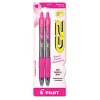 G2 Premium Breast Cancer Awareness Gel Pen, Retractable, Fine 0.7 mm, Black Ink, Smoke/Pink Barrel, 2/Pack