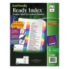 Customizable Table Of Contents Ready Index Dividers With Multicolor Tabs, 5-Tab, 1 To 5, 11 X 8.5, White, 3 Sets