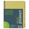 Deluxe Preprinted Plastic Coated Tab Dividers With Black Printing, 12-Tab, Jan. To Dec., 11 X 8.5, Buff, 1 Set