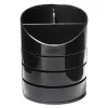 Small Storage Divided Pencil Cup, Plastic, 4.5" Diameter x 5.69"h, Black - Image 4