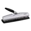 12-Sheet Lighttouch Desktop Two- To Three-Hole Punch, 9/32" Holes, Black/silver - Image 3