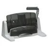 40-Sheet Lighttouch Heavy-Duty Two- To Seven-Hole Punch, 9/32" Holes, Black/gray