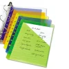 Small Binder Pockets, Standard, 7-Hole Punched, Assorted, 9.25 x 5.5, 5/Pack - Image 2