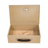 Heavy Duty Fire Retardant Box, 1 Compartment, 12.75 x 8.25 x 4, Sand - Image 2