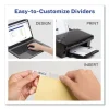 Insertable Big Tab Dividers, 8-Tab, Double-Sided Gold Edge Reinforcing, 11 x 8.5, Buff, Clear Tabs, 1 Set - Image 3