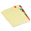Insertable Tab Index, 8-Tab, 11 x 8.5, Buff, Assorted Tabs, 6 Sets - Image 2