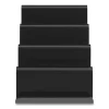 Four Compartment Business Card Holder, Holds 100 Cards, 3.9 X 6.3 X 4, Plastic, Black - Image 3