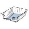 Wire Desk Tray Organizer, 1 Section, Letter Size Files, 10" X 14.13" X 3", Black - Image 2