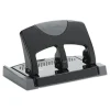45-Sheet Smarttouch Three-Hole Punch, 9/32" Holes, Black/gray
