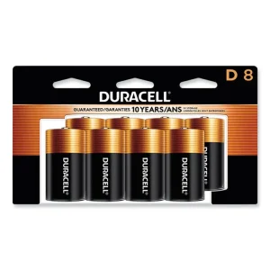Coppertop Alkaline D Batteries, 8/pack