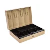 Heavy Duty Lay Flat Cash Box, 6 Compartments, 11.6 x 7.9 x 3.7, Sand - Image 3