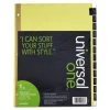 Deluxe Preprinted Simulated Leather Tab Dividers With Gold Printing, 12-Tab, Jan. To Dec., 11 X 8.5, Buff, 1 Set