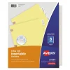 Insertable Big Tab Dividers, 8-Tab, Double-Sided Gold Edge Reinforcing, 11 x 8.5, Buff, Clear Tabs, 1 Set