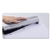12-Sheet Three-Hole Punch, 9/32" Holes, Silver/black - Image 2