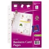 Business Card Binder Pages, For 2 X 3.5 Cards, Clear, 8 Cards/sheet, 5 Pages/pack