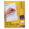 1-1/4 x 1 Tab, 96 Tabs per Pack, Arranging, AVERY, Directories, Files, Filing, Identification, Index Tab, Indexes, Indicators, Inkjet Printer, Insertable Tab Indexes, Labeling, Laser Printer, Printable, Self-Adhesive, Tab, Tab Indexes, White