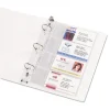 Business Card Binder Pages, For 2 X 3.5 Cards, Clear, 8 Cards/sheet, 5 Pages/pack - Image 3