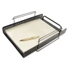 Urban Collection Punched Metal Letter Tray, 1 Section, Letter Size Files, 10" X 13.75" X 3.5", Black - Image 2