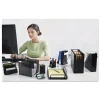 Urban Collection Punched Metal Letter Sorter, 3 Sections, Dl To A6 Size Files, 6.5" X 3.25" X 5.5", Black - Image 2