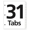 Table 'n Tabs Dividers, 31-Tab, 1 to 31, 11 x 8.5, White, Assorted Tabs, 1 Set - Image 3