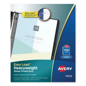 Top-Load Poly Sheet Protectors, Heavy Gauge, Letter, Nonglare, 100/box