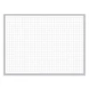 1 x 1 Grid Magnetic Whiteboard, 48.5 x 36.5, White/Gray Surface, Satin Aluminum Frame, Ships in 7-10 Business Days