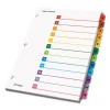 OneStep Printable Table of Contents and Dividers, 12-Tab, 1 to 12, 11 x 8.5, White, Assorted Tabs, 1 Set - Image 2
