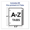 Preprinted Laminated Tab Dividers with Gold Reinforced Binding Edge, 25-Tab, A to Z, 11 x 8.5, Buff, 1 Set - Image 3