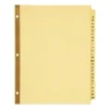 Preprinted Laminated Tab Dividers with Gold Reinforced Binding Edge, 25-Tab, A to Z, 11 x 8.5, Buff, 1 Set