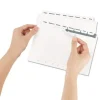 Print And Apply Index Maker Clear Label Dividers With Label Strip/white Tabs, 7-Hole Punched, 8-Tab, 8.5 X 5.5, White, 1 Set - Image 2