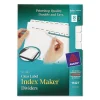 Print And Apply Index Maker Clear Label Dividers With Label Strip/white Tabs, 7-Hole Punched, 8-Tab, 8.5 X 5.5, White, 1 Set