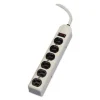 Metal Power Strip, 6 Outlets, 6 ft Cord, Platinum - Image 2